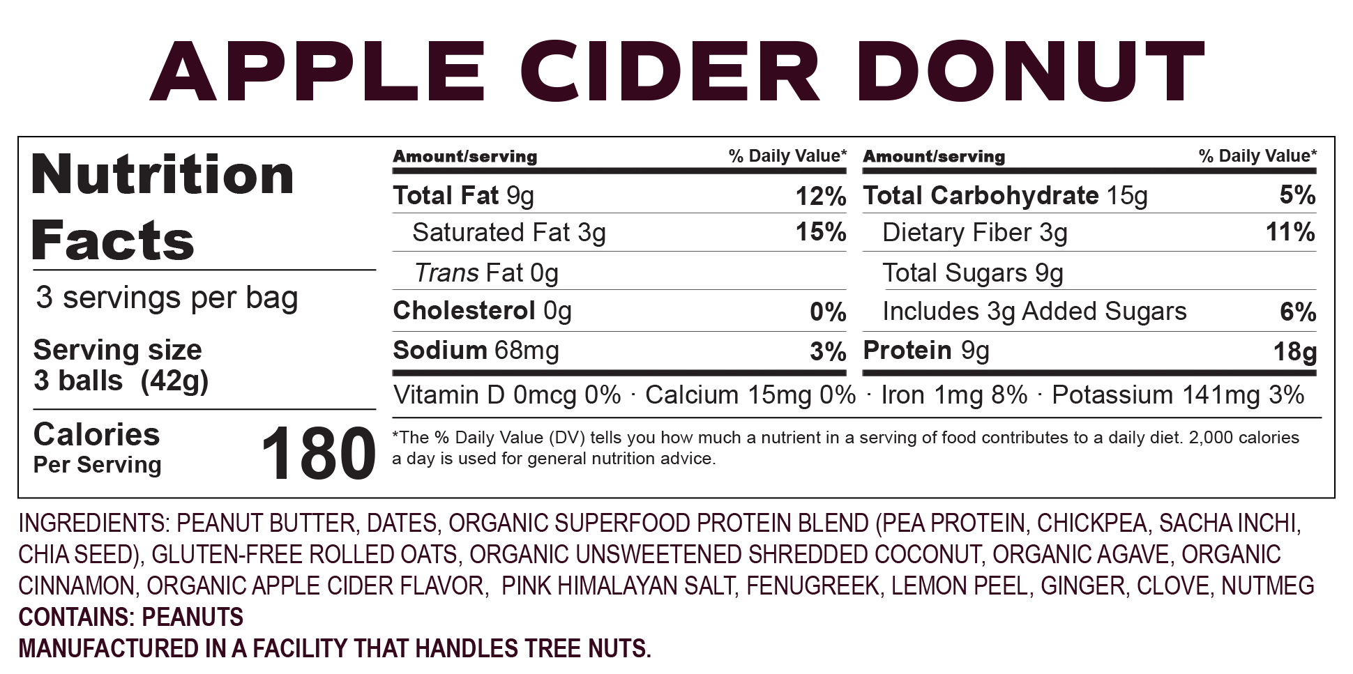 Apple Cider Donut Nutrition
